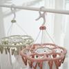 Três e 24 Clamp Plum Blossom Shaped Drying Rack Multi-Clip Secagem de Roupas Meias Varanda Cabide de Roupas Cabide de Roupas Cabide de Roupas