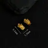 Prata 925 maciça banhada a ouro 24K em toda a peça, acessórios de joias DIY feitos à mão, pingentes de pulseira clássicos e fofos de desenho animado