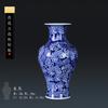 Vaso de Cerâmica Jingdezhen Vaso de Porcelana Azul e Branco Pintado à Mão Jingdezhen Antigo Estilo Chinês Novo Ornamentos para Sala de Estar Porcelana Azul e Branca