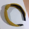 Diadema de Punto de Color Sólido Coreana para Primavera y Verano Hebilla para la Cabeza de Punto Nudo de Ala Ancha Vintage Accesorios para el Cabello de Sujeción para Lavarse la Cara