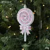 Nuevos Adornos de Plástico Rosa con Colores Pastel, Adornos Navideños de Dibujos Animados, Decoraciones Navideñas 3D Estilo Ins para Ventanas