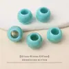 Cuentas Acrílicas Bicolores de Agujero Grande Material para Bisutería Joyería Accesorios DIY Ropa Traje de Baño Venta al por Mayor Botones de Cuentas de Agujero Recto