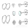 Piercing Novo Estilo Transfronteiriço Venda Quente Aço Inoxidável Brincos Redondos de Zircônia Conjunto da Moda Fábrica de Joias Venda Direta Atacado
