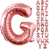 Versión Americana Delgados 16 Pulgadas Inglés A-Z Globos de Letras Pequeñas para Cumpleaños, Boda y Decoración de Habitaciones Globos de Papel de Aluminio Venta al por Mayor
