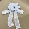 Elástico de Cabelo Scrunchie de Renda Estilo Coreano com Laço e Fita Estilo Ins, Corda de Cabelo Doce e Feminina para Rabos de Cavalo