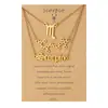 Juego de Collares Apilables de Acero Inoxidable de 12 Constelaciones Tendencia Europea y Americana Transfronteriza con Tarjeta Collar de Constelación Venta al por Mayor