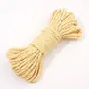 Corda de Poliéster-Algodão Monocromática 4mm Corda Trançada Artesanato DIY para Joias Pingente de Corda de Algodão Artesanato de Tecelagem Chaveiro 48 Cores