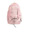 Mochila escolar estilo coreano para estudiantes de secundaria femeninas, mochila a rayas moderna para chicas de secundaria, adecuada para la escuela, viajes y el día a día.