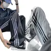 Pantalones Deportivos Cropped de Pierna Recta Modernos para Hombre, Pantalones de Chándal Casuales de Seda de Hielo para Primavera y Otoño, Pantalones Casuales Sueltos de Secado Rápido para Hombre de Verano