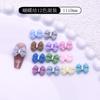 Nuevo Amor Doble Macaron Lazo Joyería para Uñas Color Durazno Corazón Lazo Mixto Accesorios para Uñas Cinta