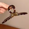 Pinza para el pelo de verano estilo ins con bloques de color para mujer, pasador lindo de lunares japoneses para niña, pinza de tiburón grande para recogidos.