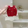 Conjunto de Moda de Verano para Niñas 2026 Nuevo Elegante Chaleco con Sensación de Hielo y Pantalones de Pierna Ancha Conjunto de Dos Piezas Moderno para Bebés