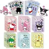 8 Piezas de Pegatinas Rompecabezas de Juguete Sanrio Haz una Cara Personaje de Dibujos Animados Popular Pegatinas Impermeables