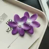 Pasador de Flor de Perla Phalaenopsis Pasador para Foto en la Costa Estilo Vacacional Pinza de Pato Lateral Accesorios para el Cabello Super Hada Tocado para Mujer