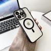 Capa Magnética Transparente Adequada para Celular Apple 18Pro, Suporte Metálico para Lente do iPhone 17, Anti-Queda com Película para Lente