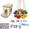 Comedero de pájaros de madera de Amazon para alimentar e hidratar, Comedero colgante con forma de flor, Juguete de manualidades para pintar DIY para niños