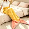 Manta de Sirena de Coral Fleece Fantasía Linda para Niños Adolescentes Saco de Dormir con Cola de Pez Manta de Peluche Fábrica de Impresión Personalizada