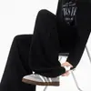 Pantalones Casuales de Espiga de Marca Americana de Moda para Hombres y Mujeres, Pantalones Deportivos Largos Rectos de Alta Calle para Otoño, Pantalones Holgados Versátiles con Cordón