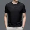 Transfronteiriça Nova Manga Curta Tendência Masculina Verão Estilo Coreano Tendência Simples Meia Manga Top Estilo Hong Kong Solto Casual Tendência Marca Camiseta
