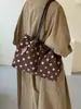 Bolso de Hombro Nuevo Estilo de Niña con Lunares para Mujer Primavera 2026, Bolso de Axila de Gran Capacidad para el Trabajo, Bolso Tote Versátil a la Moda