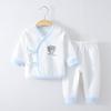 Ropa para bebé recién nacido algodón puro recién nacido 0 monje junio dividido cuatro estaciones fondo ropa de otoño para bebé traje de pantalones largos