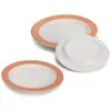 A5 melamina Círculo Blanco flor imitación porcelana plato barbacoa redondo plato de arroz cubierto plástico creativo plato plato frío plano plato comercial