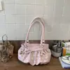 Bolso de axila de nicho coreano para mujer, bolso de hombro único 2026, bolso tote plisado transfronterizo, bolso de mano de lunares, bolso para ir al trabajo