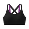 Sutiã Fitness de Yoga com Bojos, Design de Costas Cruzadas, Sutiã Esportivo à Prova de Impacto, Estilo Regata, Sem Fio, Sutiã Anti-Queda