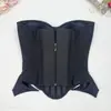 Exclusivo para Miembros VIP Premium: Tela de Traje Negra Pura de Fábrica de Origen, Top Moldeador Piel de Tiburón, Corsé de Espina de Pez Francés