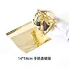 Venta al por mayor de fábrica de papel de aluminio dorado 9*9 para decoración de techo, Buda, artesanías cuadradas para bodas, papel de aluminio dorado hecho a mano