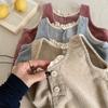 2026 Ropa Infantil Atuendo de Otoño para Niñas Estilo Coreano Otoño-Verano Mono de Pana Overol Shorts 6017