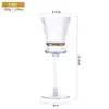 Luxo Leve Taça com Borda Dourada Padrão Vertical Linha de Cintura Dourada Taça de Vinho Tinto Bar Taça de Coquetel Casa Conjunto de Copos de Água com Padrão Vertical