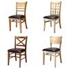 Silla de Comedor para Tienda de Té con Leche, Tienda de Postres, Tienda de Comida Casual, Silla de Madera Maciza para Restaurante, Silla de Comedor de Madera Maciza para el Hogar, Fábrica Fuerte