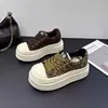 Otoño 2026 Nuevos Zapatos de Mujer Retro con Estampado de Leopardo Bloques de Color Suela Gruesa que Aumentan la Altura Suela Ultra Ligera Suave Punta Redonda Con Cordones Mocasines Versátiles