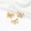 Oro Verdadero 18k Col de Forma Pentagonal Microincrustaciones de Circonita Accesorios Pulsera de Mariposa Colgante DIY Collar Pendientes Colgante D103