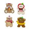 Otoño e invierno al por mayor bordado a máquina dibujos animados oso serie navideña pegatinas de tela ropa accesorios de equipaje parche