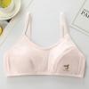 Ropa interior para niñas sin aro de acero transpirable para pechos grandes, pequeña, fina, de desarrollo, algodón puro, para estudiantes, sujetador fino de verano