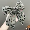 Pinza para el Cabello con Lazo Grande Estampado de Leopardo Transfronterizo Europeo y Americano Pinza de Resorte para el Cabello Semi-atado para Mujer Accesorios para el Cabello Pinza Completa de Diamante