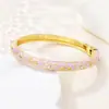 Pulseira Floral com Esmalte Cloisonné Estilo Chinês Retrô Feita à Mão Presente Joias de Exportação Lembrança Especial