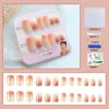 Venta Directa Personalizada de Fábrica Uñas Cortas, Medias y Largas para Manicura, Uñas Portátiles de Fototerapia Hechas a Mano, Pegatinas para Uñas, Estilo de Lujo Accesible 24 Piezas