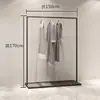 Estante de Ropa Simple de Hierro Exhibidor para Tienda de Ropa de Hombre y Mujer Colgador Colgante de Piso Estante Lateral para Colgar Ropa