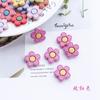Accesorios para el cabello de resina con dibujos animados para niños, con diseño de flor de ciruelo de imitación, color crema, para fundas de teléfono.