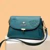 Bolsas para Mujer Transfronterizas Estilo Nuevo Versátil Piel Suave Repujada Bolso de Hombro para Señoras de Mediana Edad Bolso Cruzado Venta al por Mayor