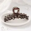 Presilha de Cabelo Luxuosa e Sofisticada com Strass para Mulheres, Piranha Grande de Cristal para Cabelos Grossos, Presilha Shark para a Parte de Trás da Cabeça, Acessório de Cabelo