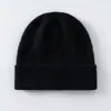 Chapéu 100% caxemira pura, chapéu de tricô para outono e inverno, gorro estiloso, chapéu quente que cobre as orelhas, chapéu para clima frio, chapéu masculino de topo redondo