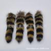 Colgante de pelo de cola de zorro Llavero de cola de mapache americano Accesorios para bolso sombrero Juguetes para gatos Adornos