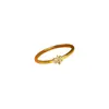 Anillo Estrella Fugaz Brillante Dorada 2026 Nuevo Modelo Exquisito Lujo Ligero Estilo Minimalista Diseño de Nicho Joyería