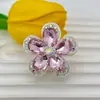 Aleación de Industria Pesada Hueca Diamante Flores de Cinco Pétalos Agujero Recto Cuentas Cadena de Teléfono Móvil DIY Colgante Llavero Accesorios de Bolígrafo con Cuentas