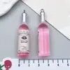 Simulación DIY Botella de Vino Mini Accesorios de Joyería de Resina Cerveza Botella Pequeña Llavero Colgante Collar Pendientes Colgante