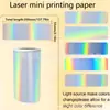 Papel de Etiqueta Térmica Continua Transfronterizo de 57 mm Compatible con la Máquina Mini Meow Papel de Impresión Térmica Láser Holográfico Autoadhesivo